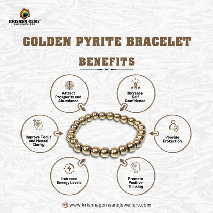 Golden Pyrite Bracelet with Certificate