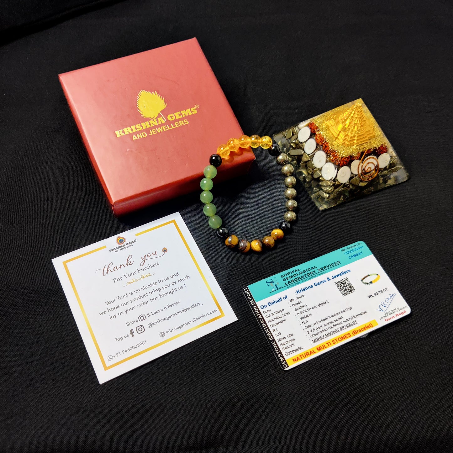 Money Magnet Combo- Bracelet and Laxmi pyramid