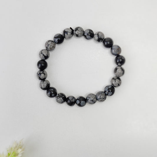 Snowflake Obsidian bracelets