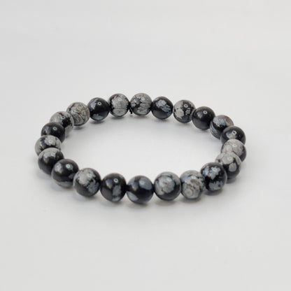 Snowflake Obsidian bracelets