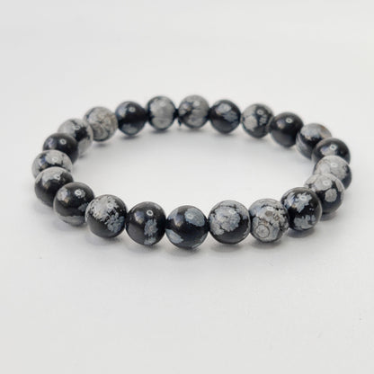 Snowflake Obsidian bracelets