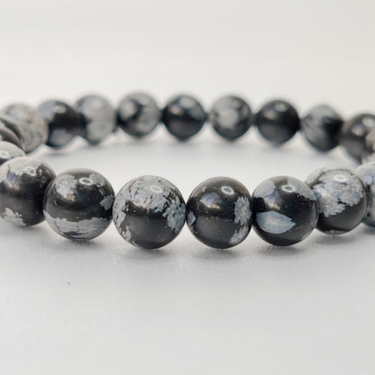 Snowflake Obsidian bracelets