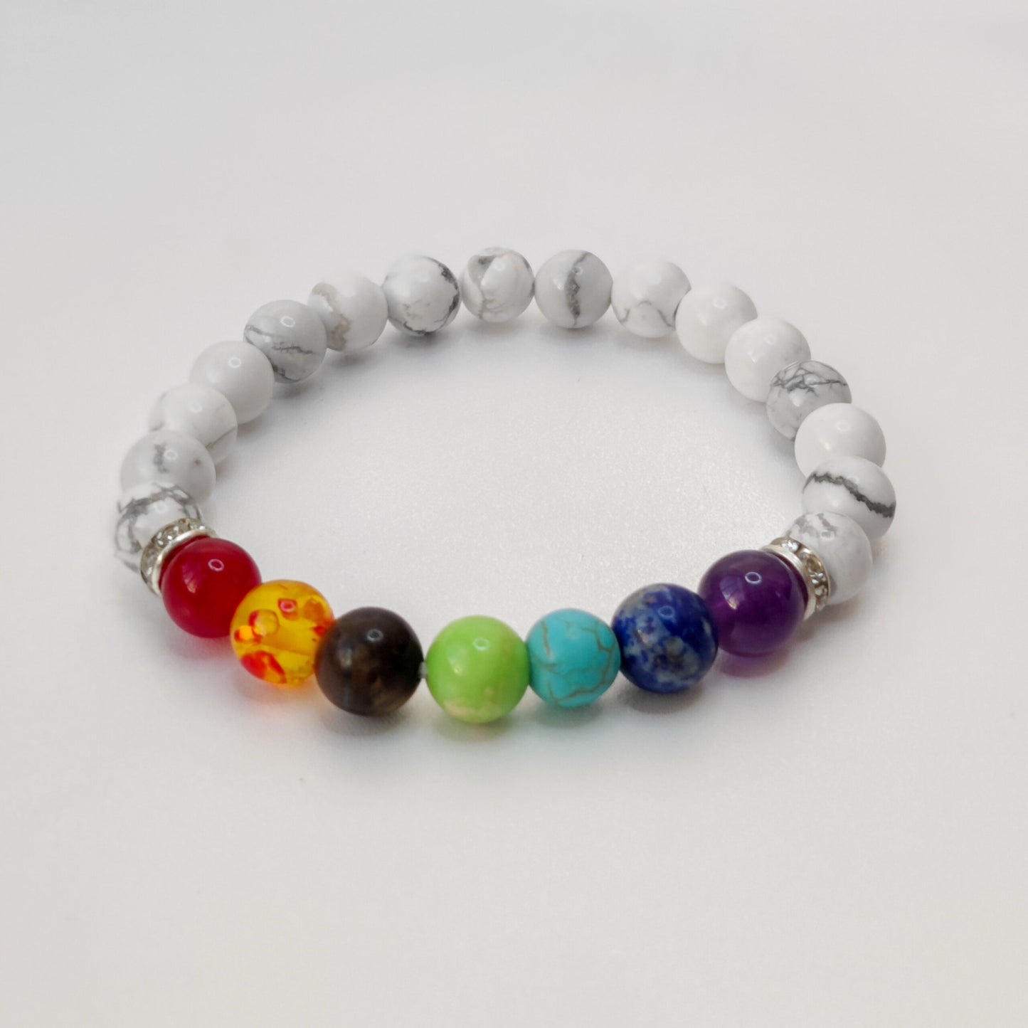 7 Chakra Howlite bracelet