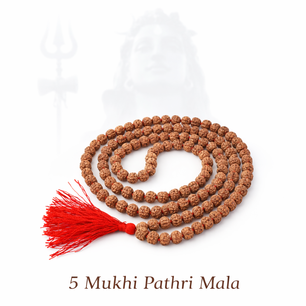 5 Mukhi Pathri (Chikna) Mala