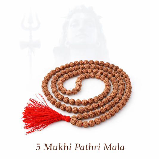 5 Mukhi Pathri (Chikna) Mala