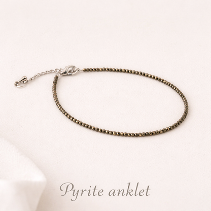 Raw Pyrite Anklet
