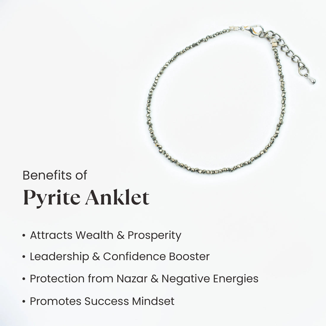 Divine Balance combo - Pyrite anklet and Rose quartz pendant