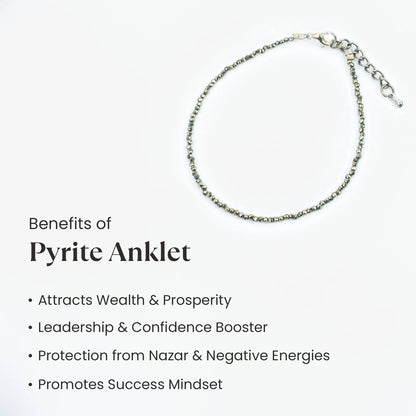 Divine Balance combo - Pyrite anklet and Rose quartz pendant