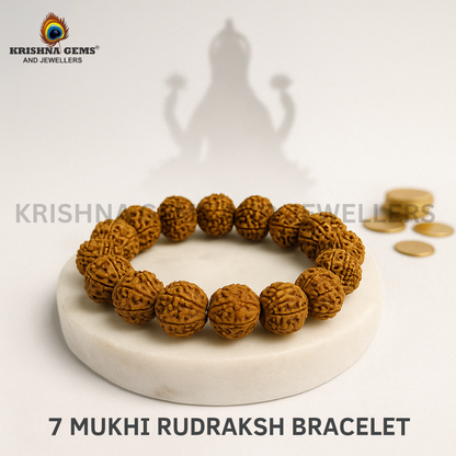 7 Mukhi Rudraksha Bracelet - Indonesia Origin