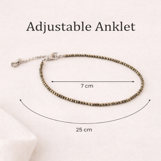 Raw Pyrite Anklet