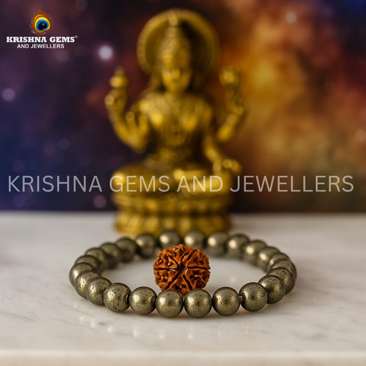 Ultimate Healing Combo- 7 Mukhi Rudraksha+ Pyrite bracelet